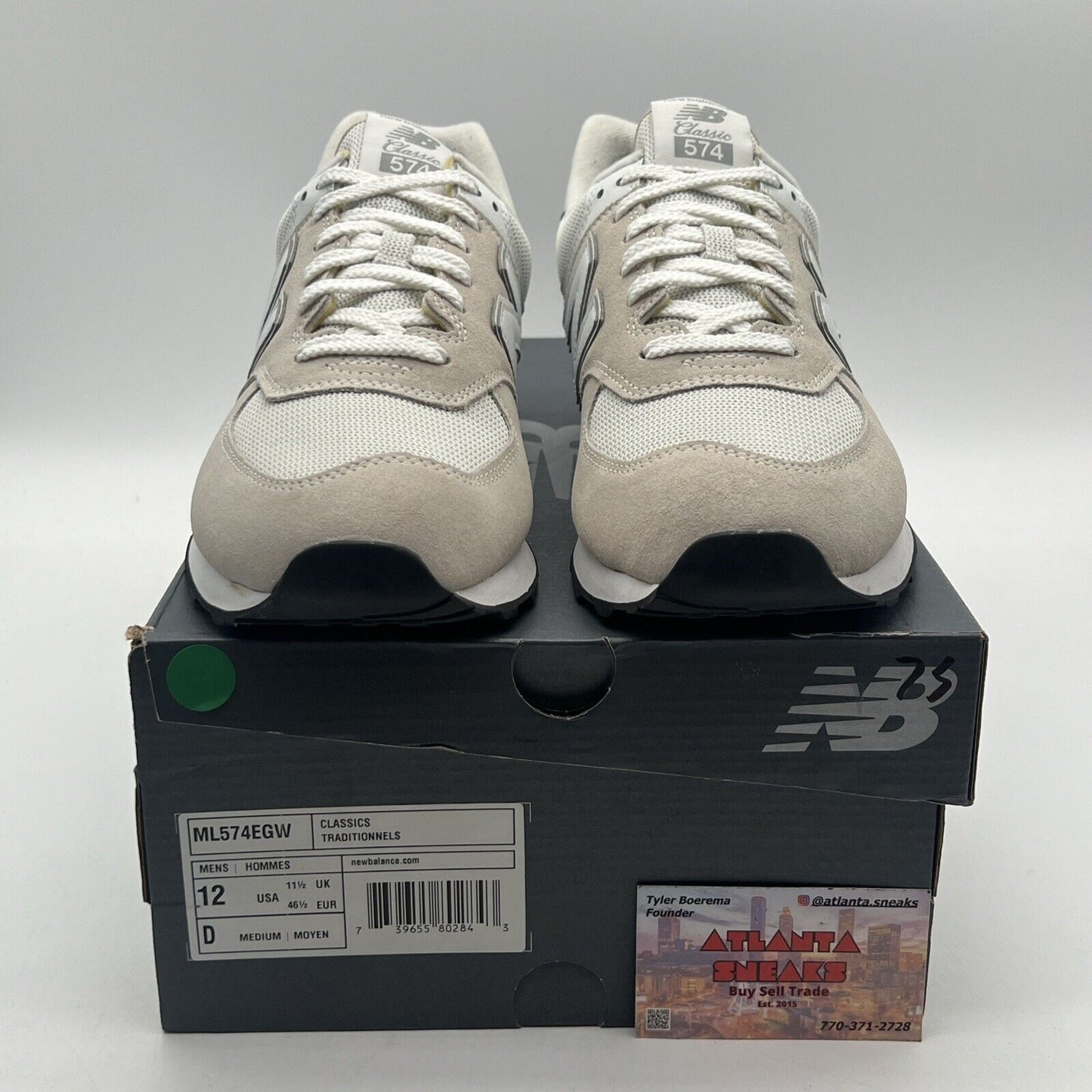 Size 12 - New Balance 574 Grey Nimbus Cloud Suede Leather (ML574EGW)