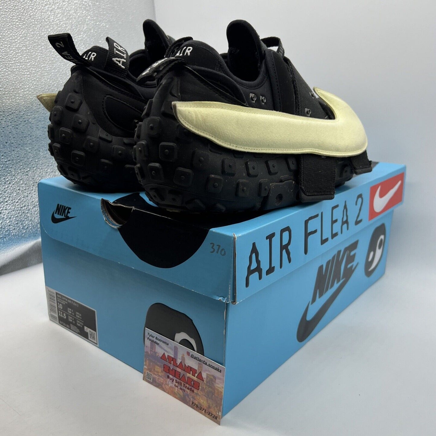 Size 10-Nike Air Flea 2 x Cactus Plant Flea Market Black Alabaster (DV7164-001)