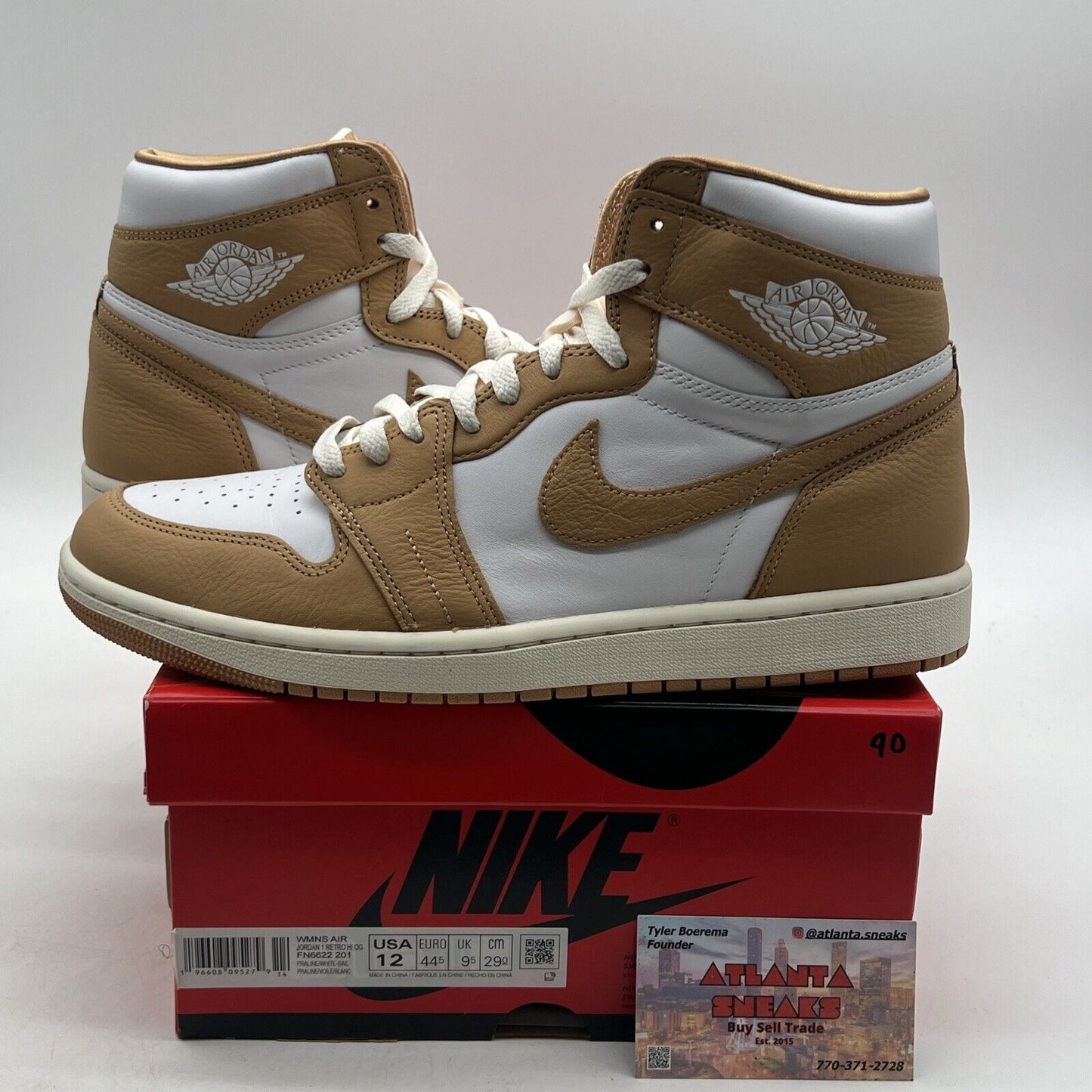 Size 12 - Air Jordan 1 Retro OG High Praline W (FN6622-201)