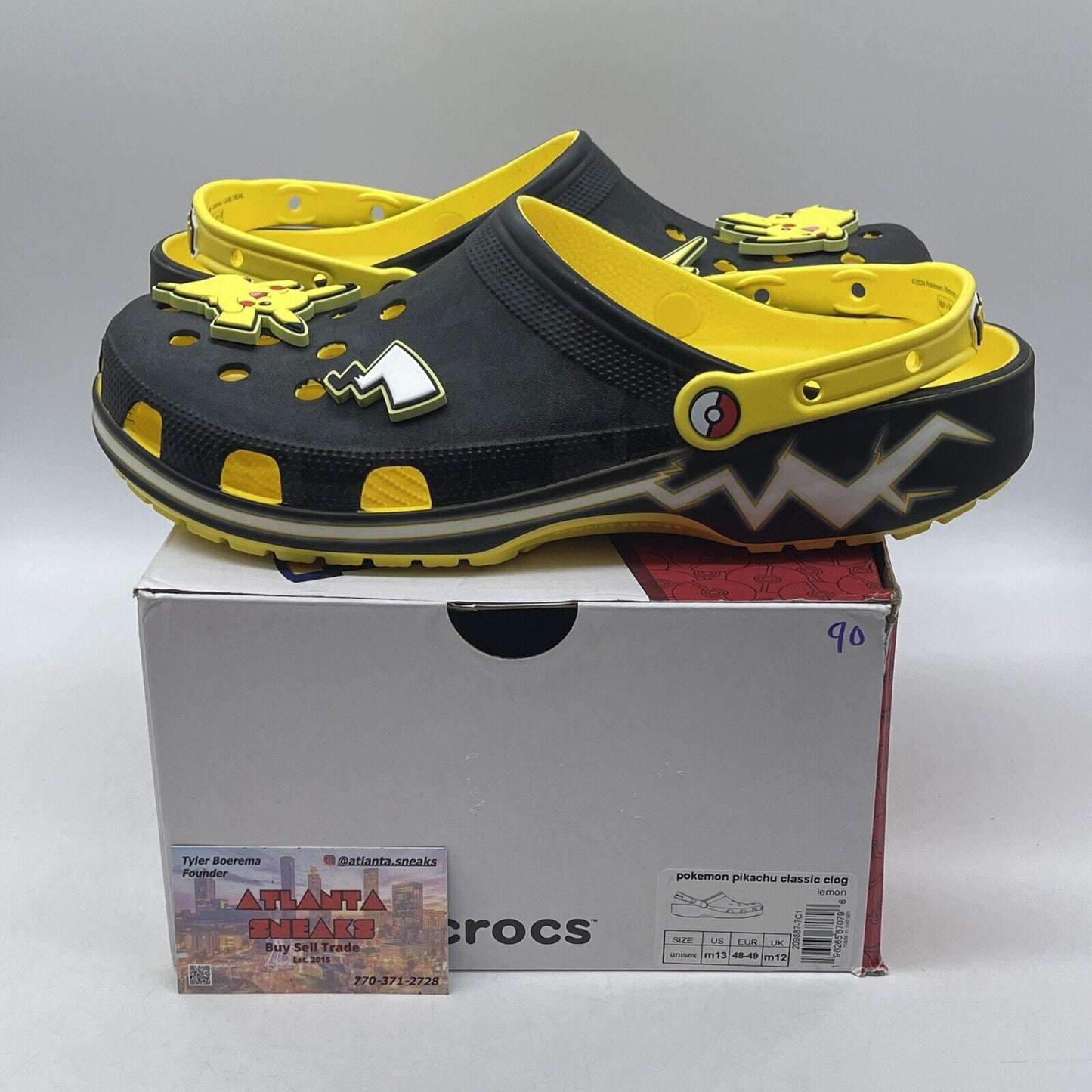 Size 13 - Crocs X Pokemon Pikachu Classic Clog Black Yellow Black (209887-7C1)