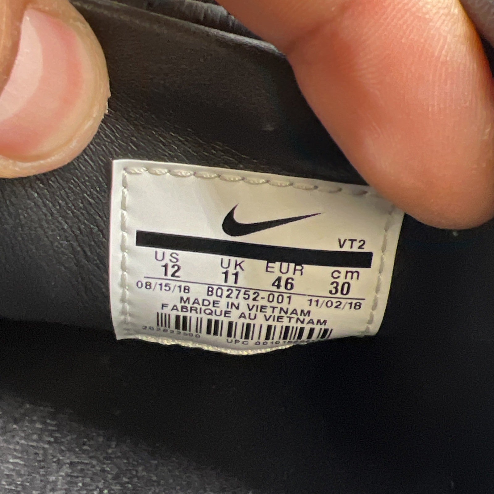 Size 12 - Nike Fear Of God x Air Skylon 2 Black (BQ2752-001)