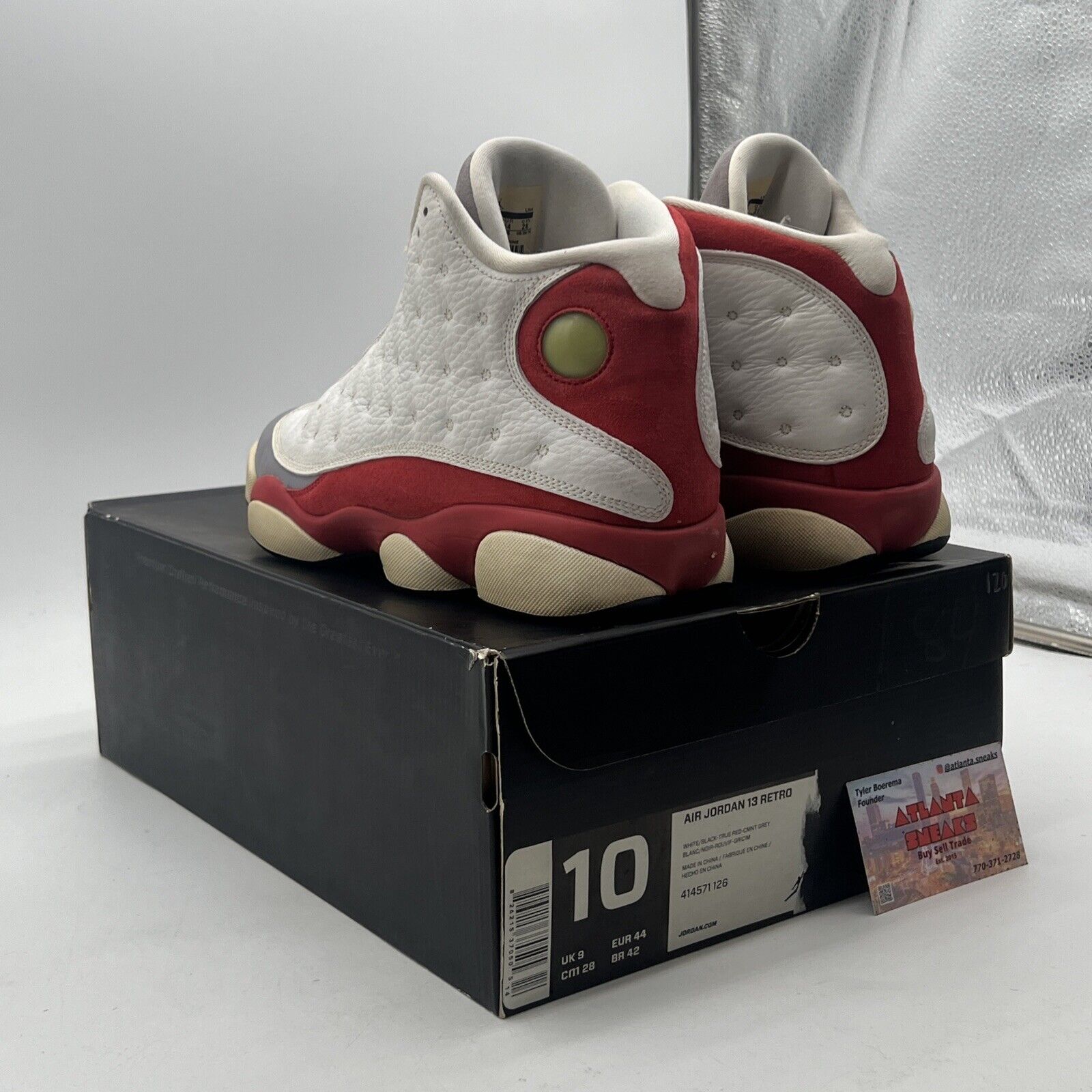 Size 10 - Air Jordan 13 Retro 2014 Grey Toe (414571-126)