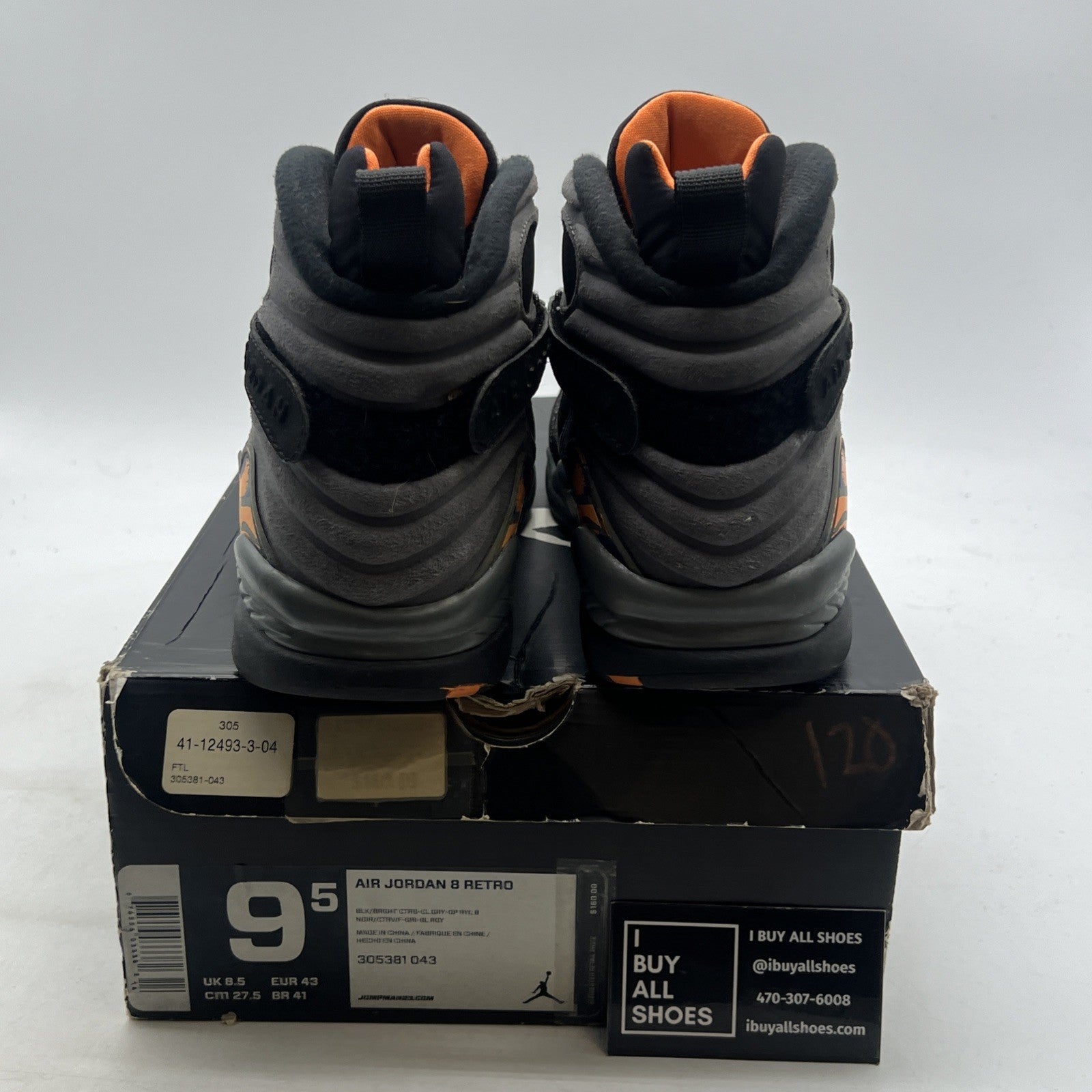 Size 9.5 - Air Jordan 8 Retro Phoenix Suns (305381-043)