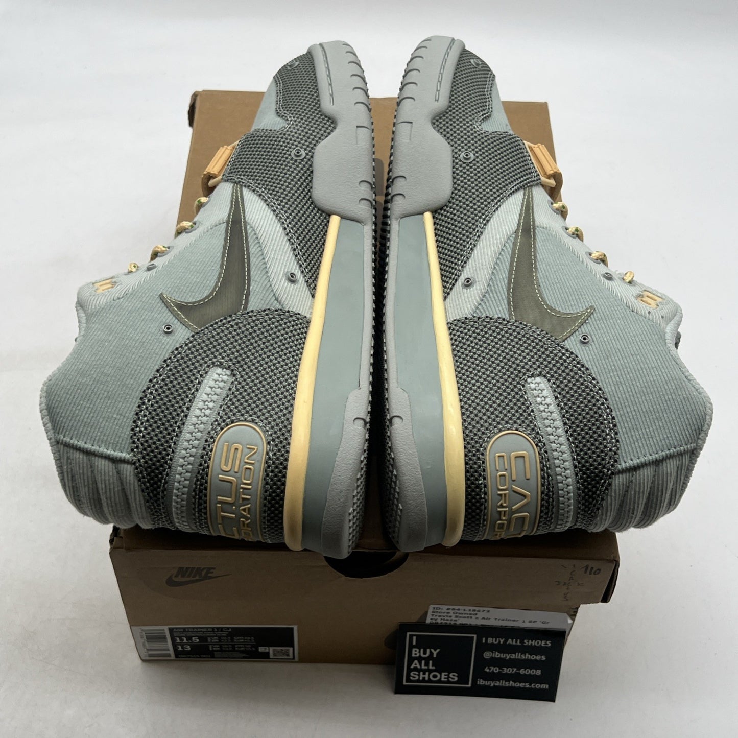 Size 11.5 - Nike Travis Scott x Air Trainer 1 SP Gray (DR7515-001)