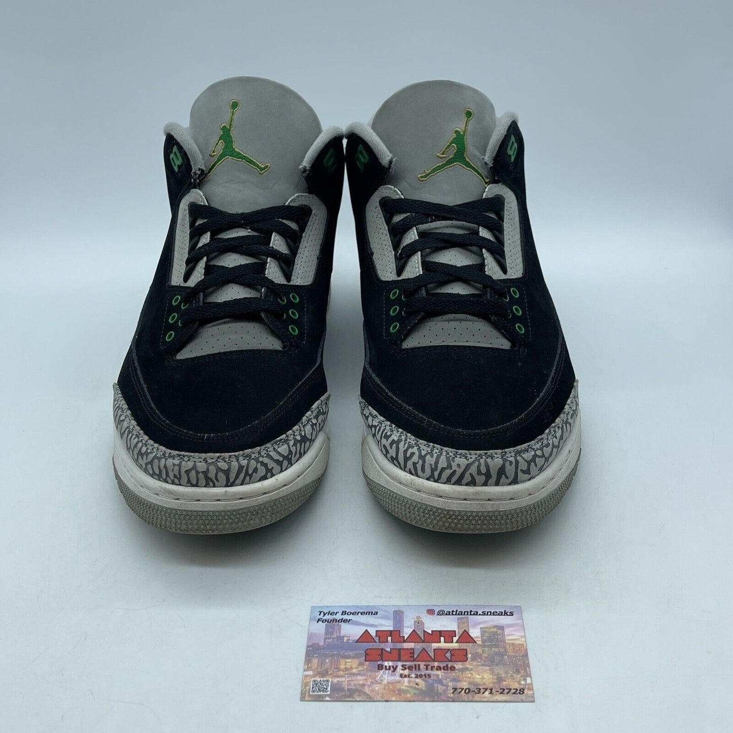 Size 11.5 - Jordan 3 Retro Mid Pine Green White Black Grey Suede (CT8532-030)