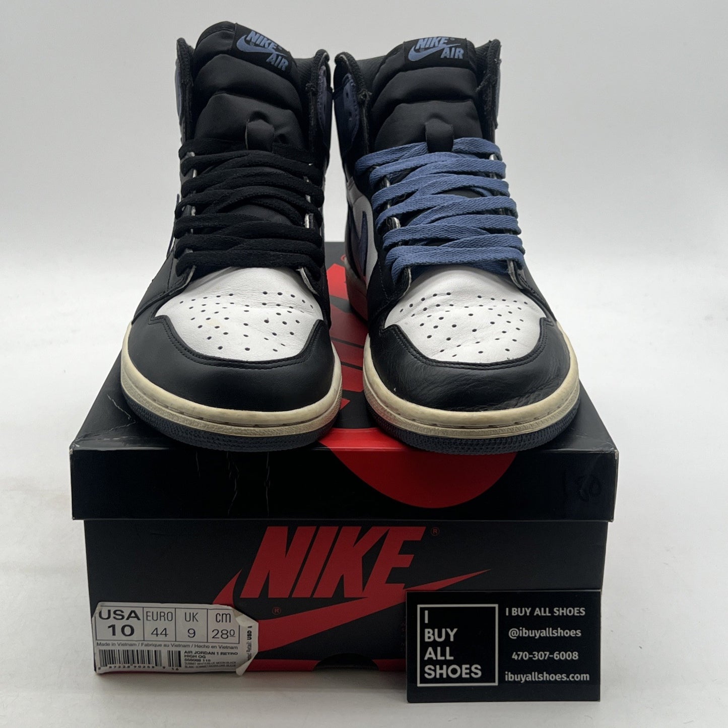 Size 10 - Air Jordan 1 Retro OG High Best Hand in the Game Blue Moon 555088-115