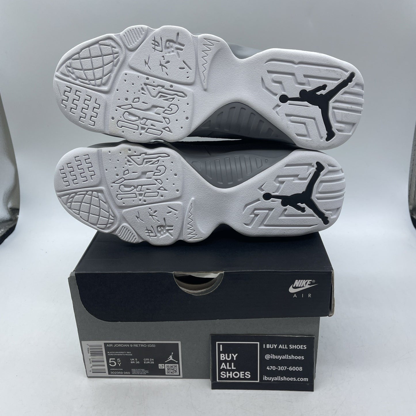 Size 5.5 - Air Jordan 9 Retro Particle Gray 2022