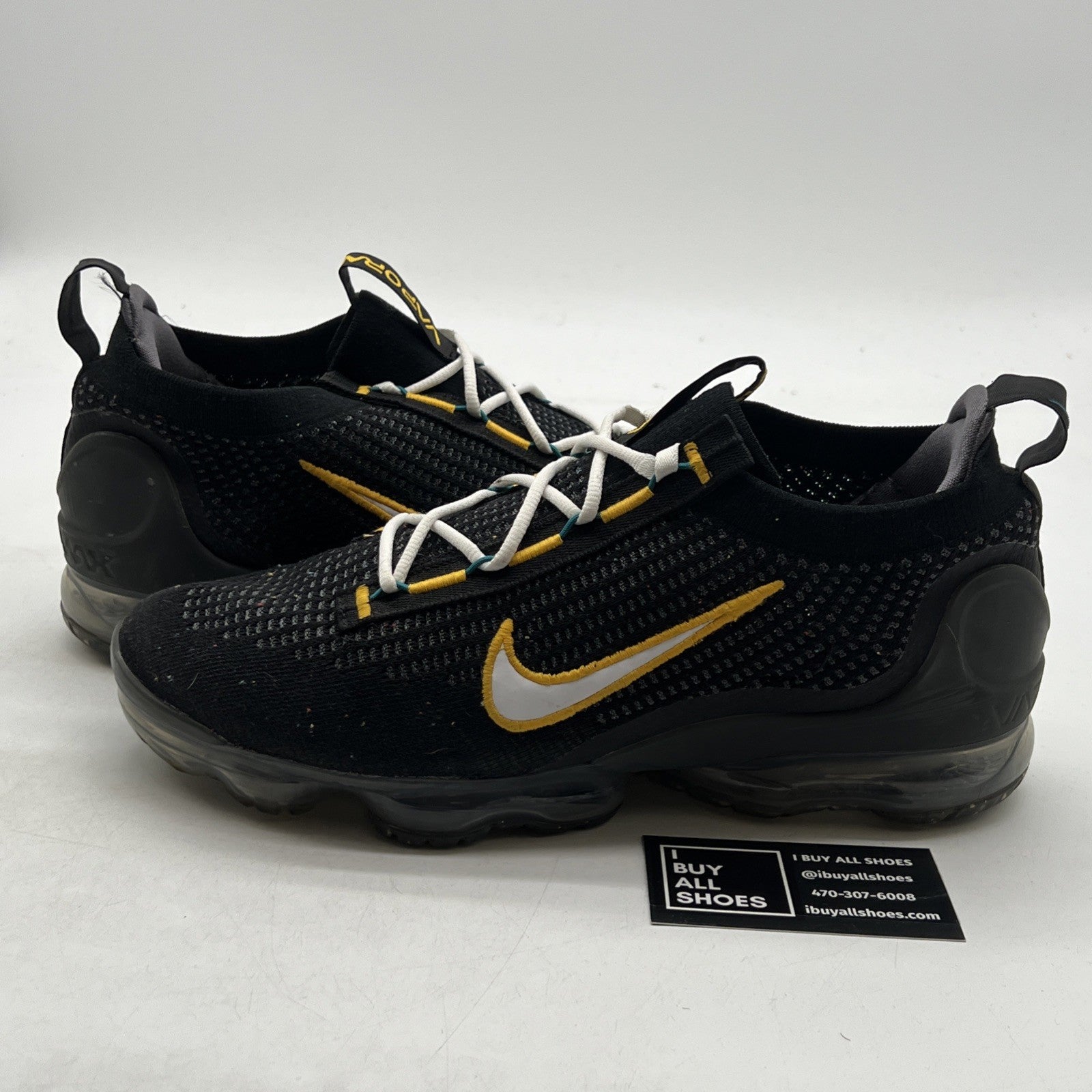 Size 11 - Nike Air VaporMax 2021 Flyknit Black University Gold (DH4086-001)