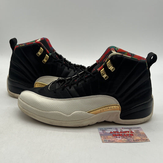 Size 9.5 - Air Jordan 12 Retro 2019 Chinese New Year Black White  (CI2977-006)