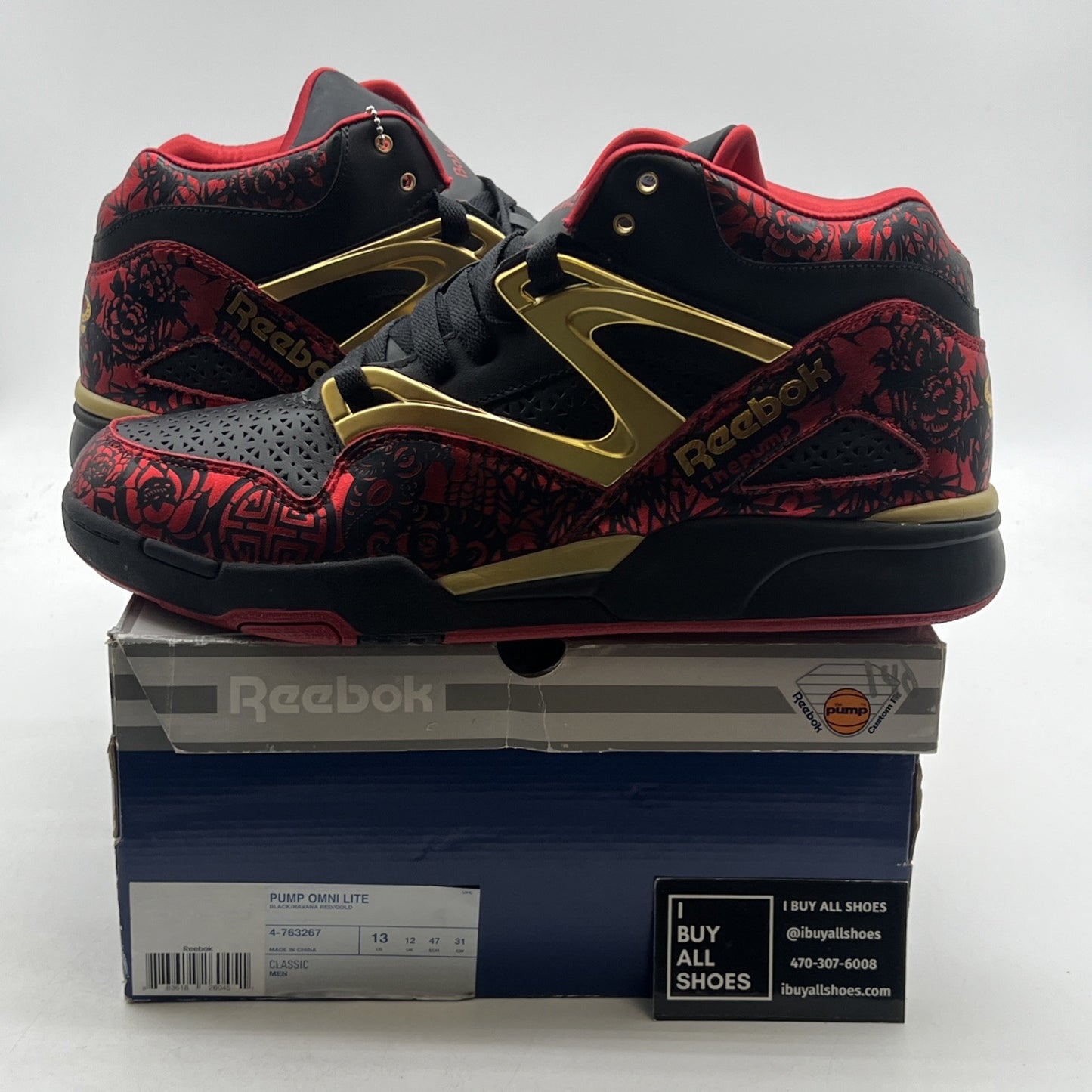 Size 13 - Reebok Pump Omni Lite Year of the Ox Edition Black (4-763267)