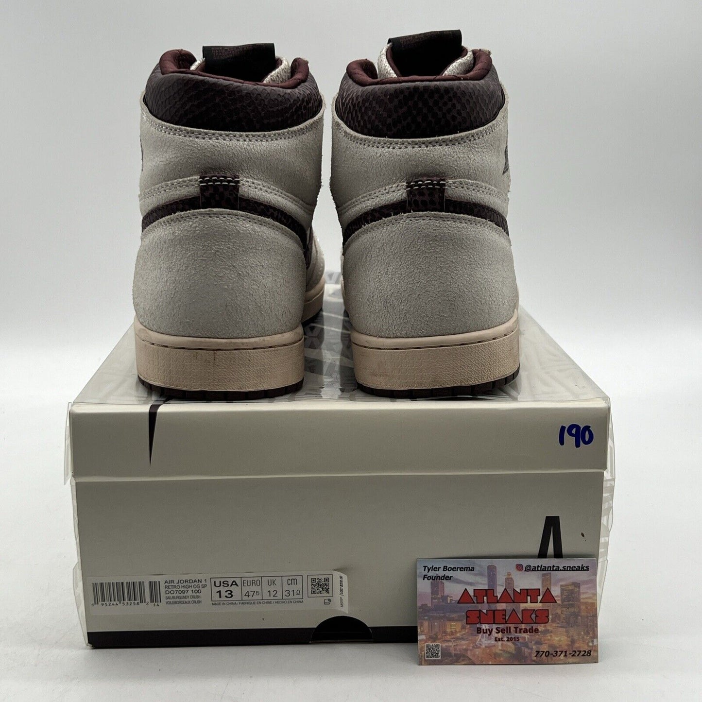Size 13 - Jordan 1 OG x A Ma Maniere High Airness Maroon (DO7097-100)