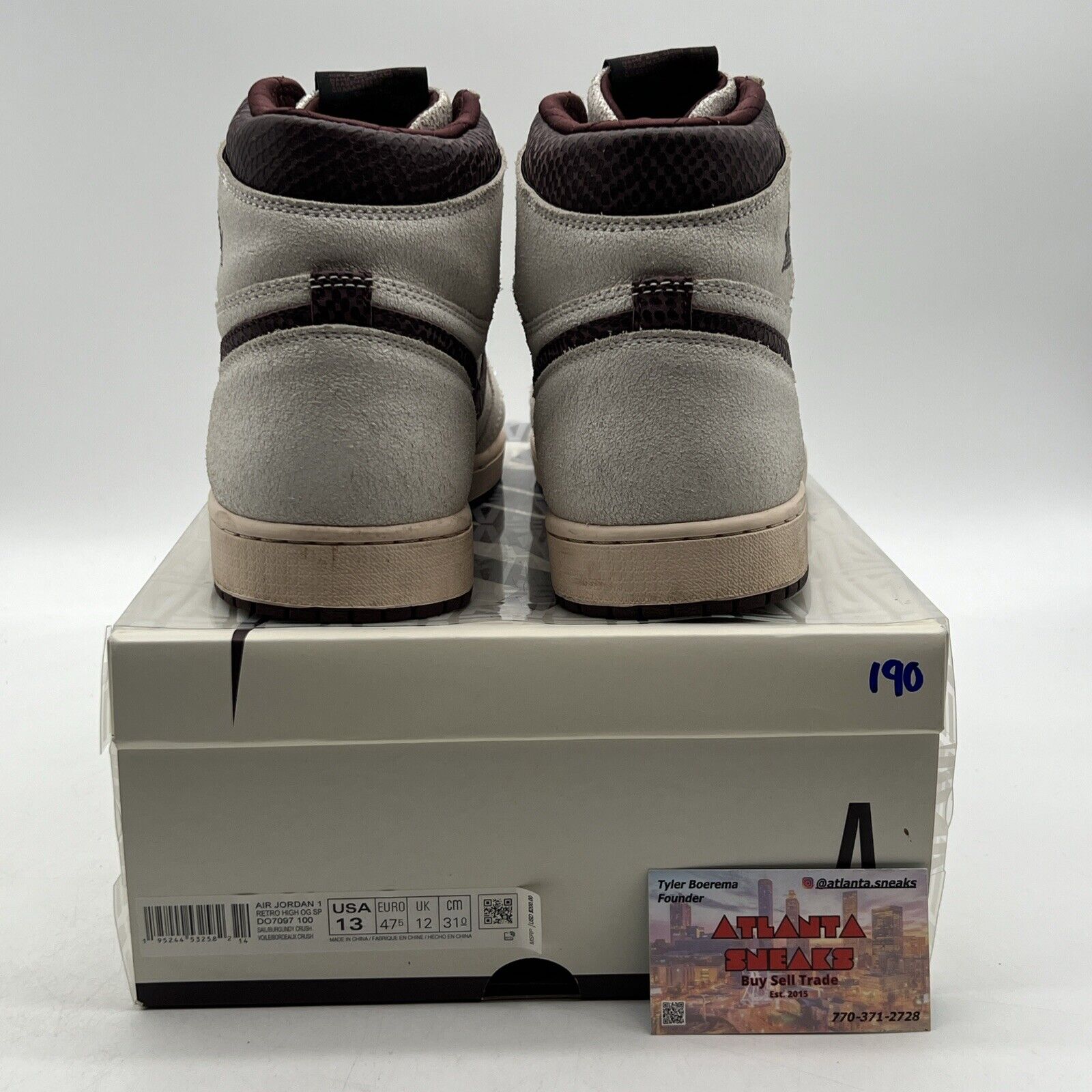 Size 13 - Jordan 1 OG x A Ma Maniere High Airness Maroon (DO7097-100)