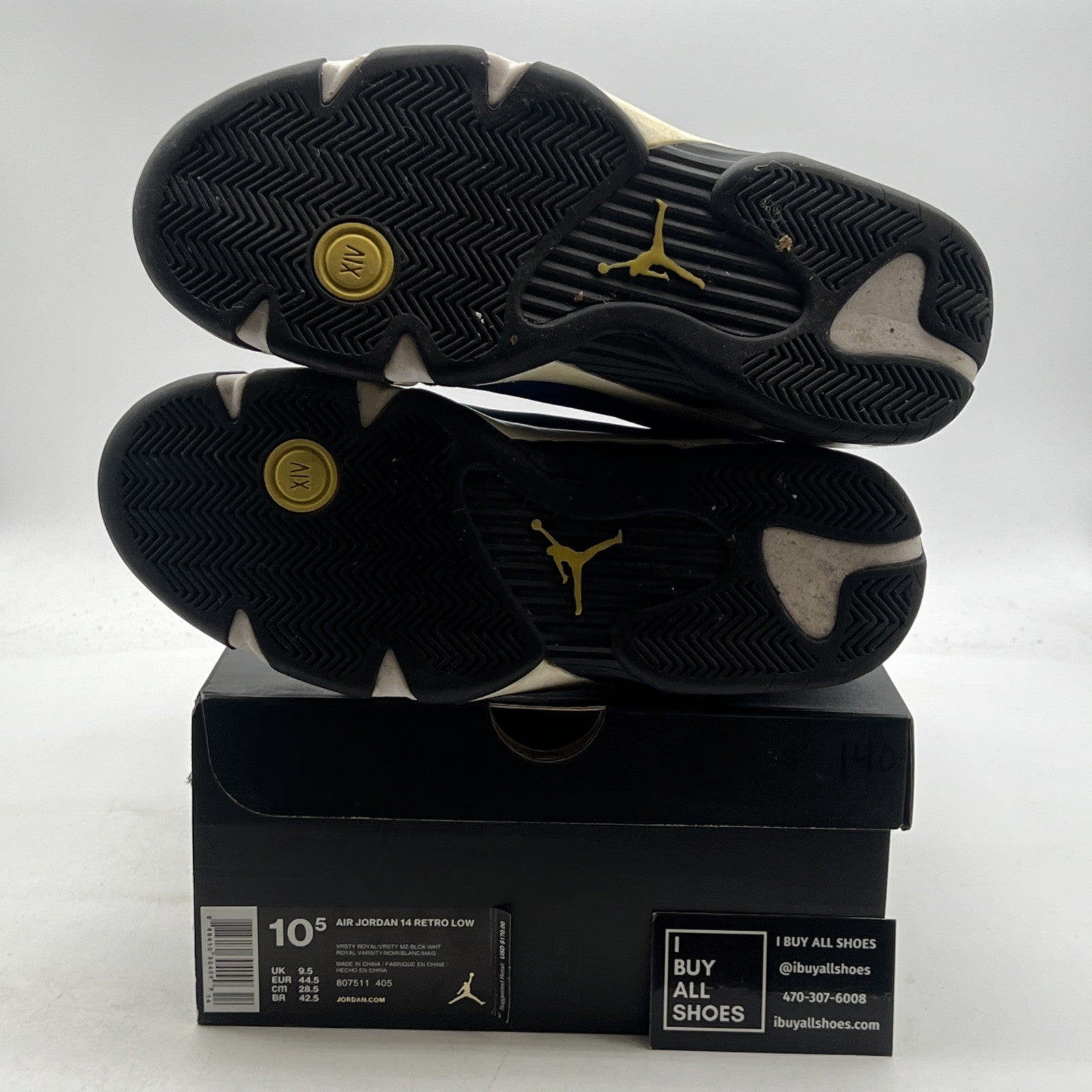 Size 10.5 - Air Jordan 14 Retro 2015 Low Laney (807511-405)
