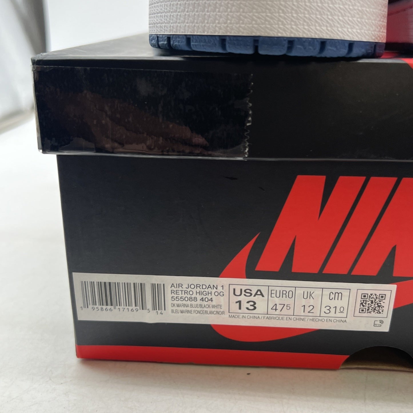 Size 13 - Air Jordan 1 Retro OG High Dark Marina Blue (555088-404)