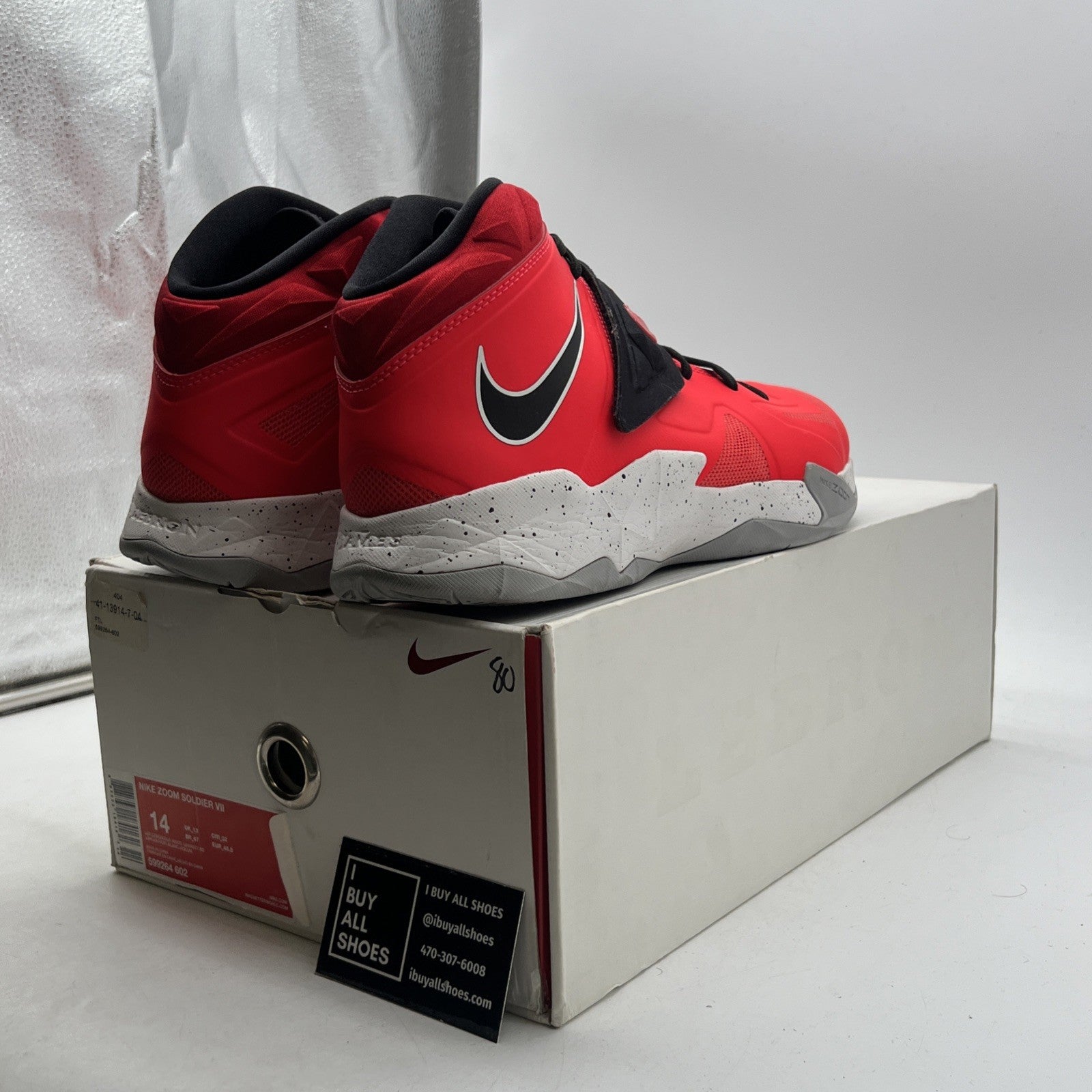 Size 14 - Nike LeBron Soldier 7 Bright Crimson (599264-602)