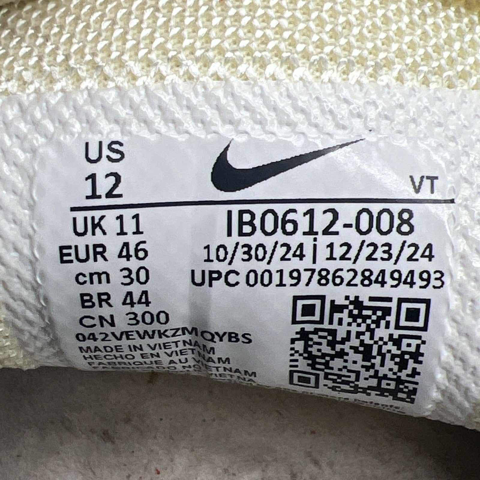 Size 12 - Nike Pegasus Wave Pure Platinum Alabaster (IB0612-008)