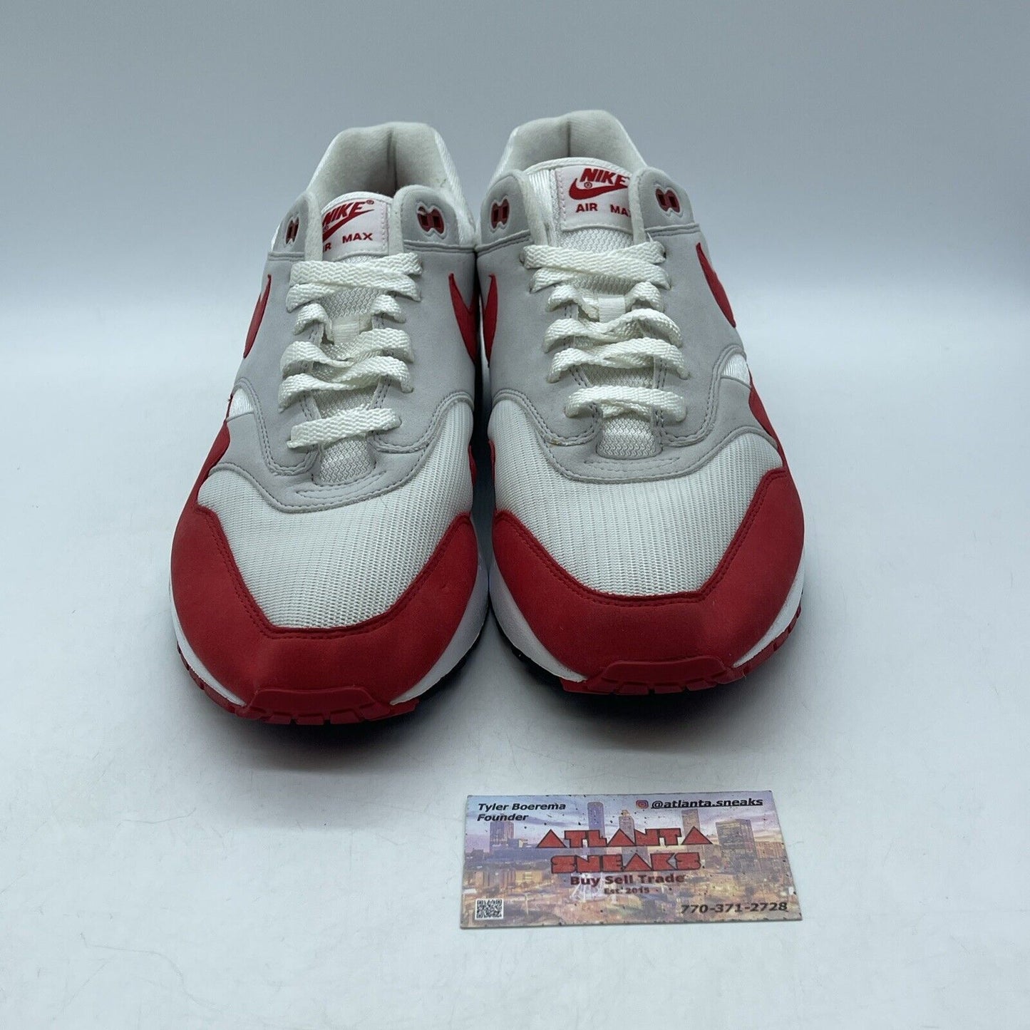 Size 12 - Nike Air Max 1 OG Anniversary 2017 Re-Release Red Suede (908375-103)