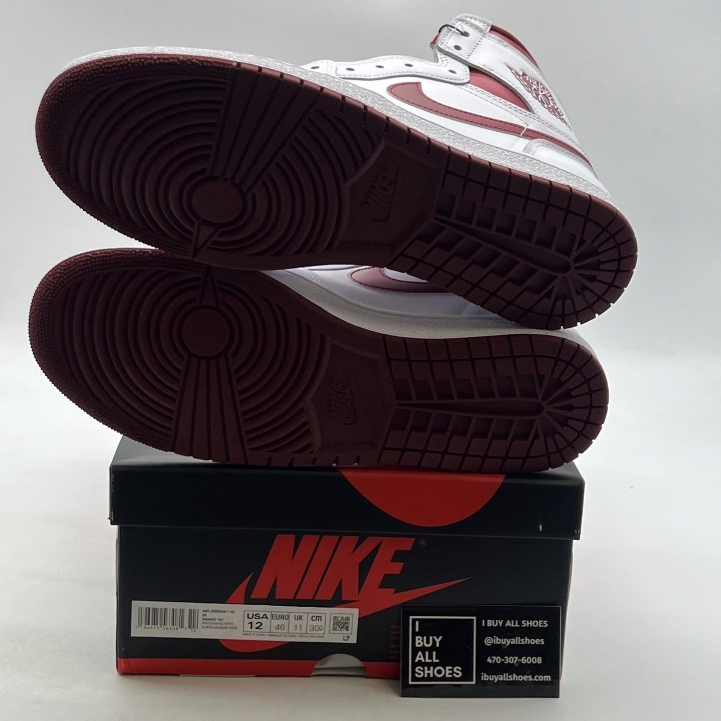 Size 12 - Air Jordan 1 Retro '85 OG High Metallic Burgundy (BQ4422-161)
