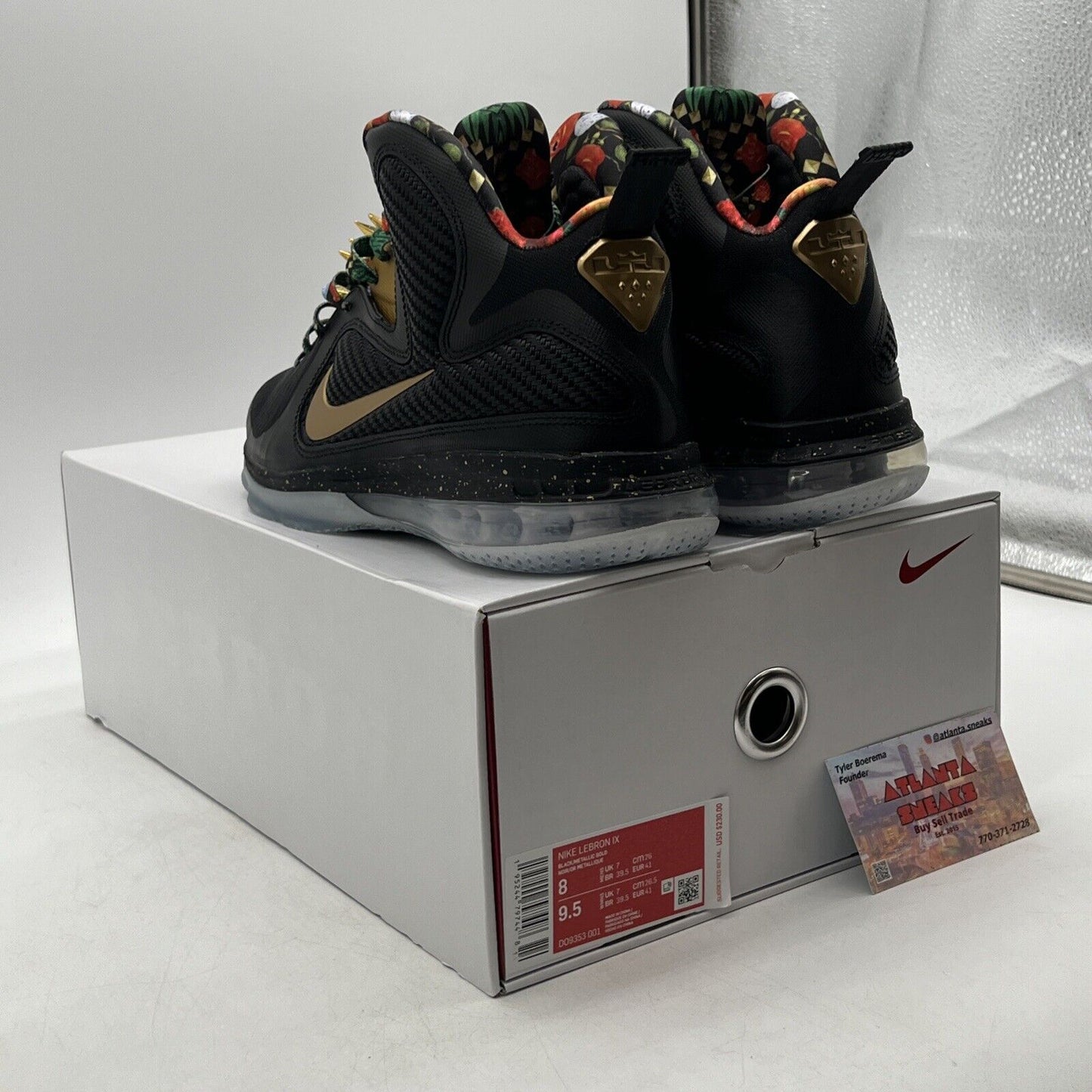 Size 8 - Nike LeBron 9 2022 Watch The Throne Black Gold (DO9353-001)