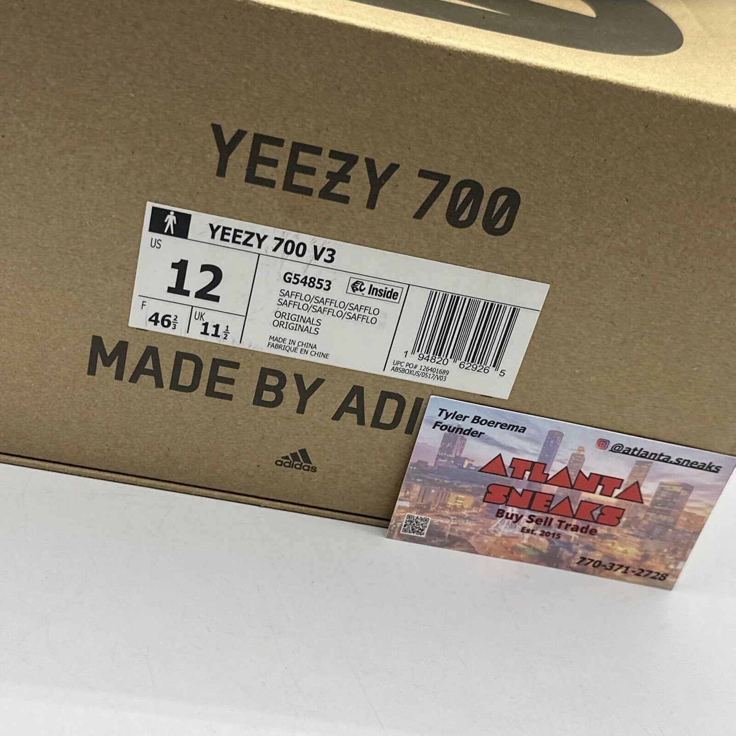 Size 12 - adidas Yeezy 700 V3 Safflower Vnds Yellow Black Beige Comfy Boost Kany