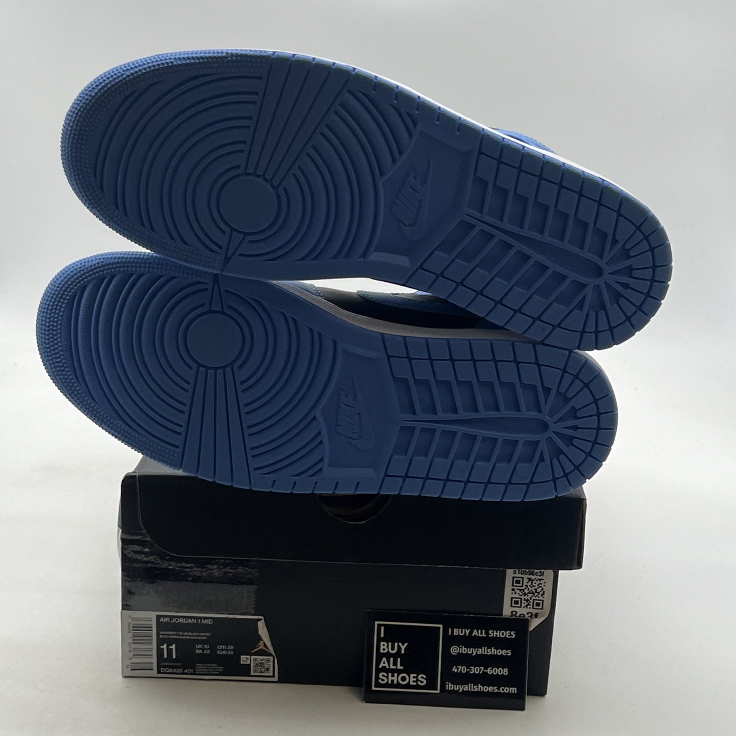 Size 11 - Air Jordan 1 Mid University Blue Black (DQ8426-401)