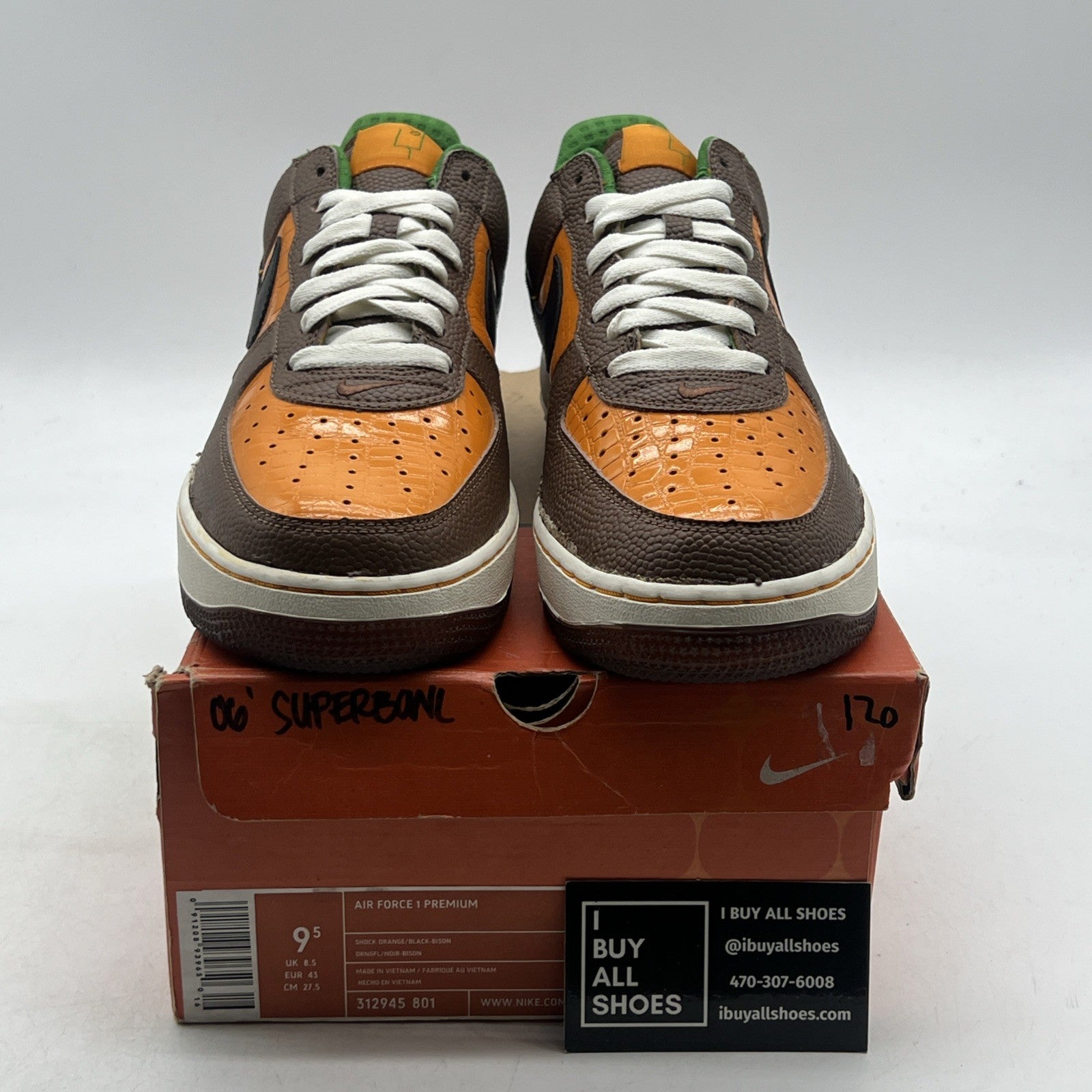 Size 9.5 - Nike Air Force 1 Premium Super Bowl (312945-801)