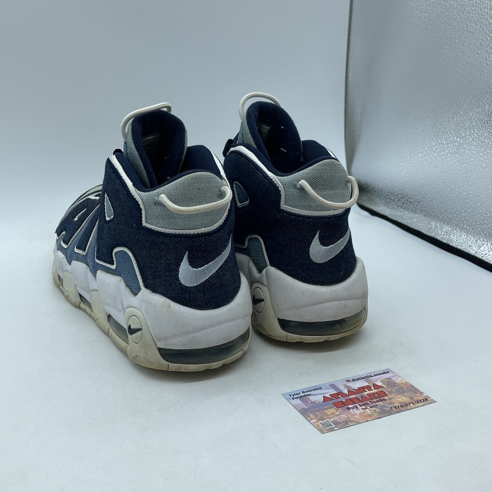 Size 11.5 - Nike Air More Uptempo 96 Denim Blue White Suede (CJ6125-100)