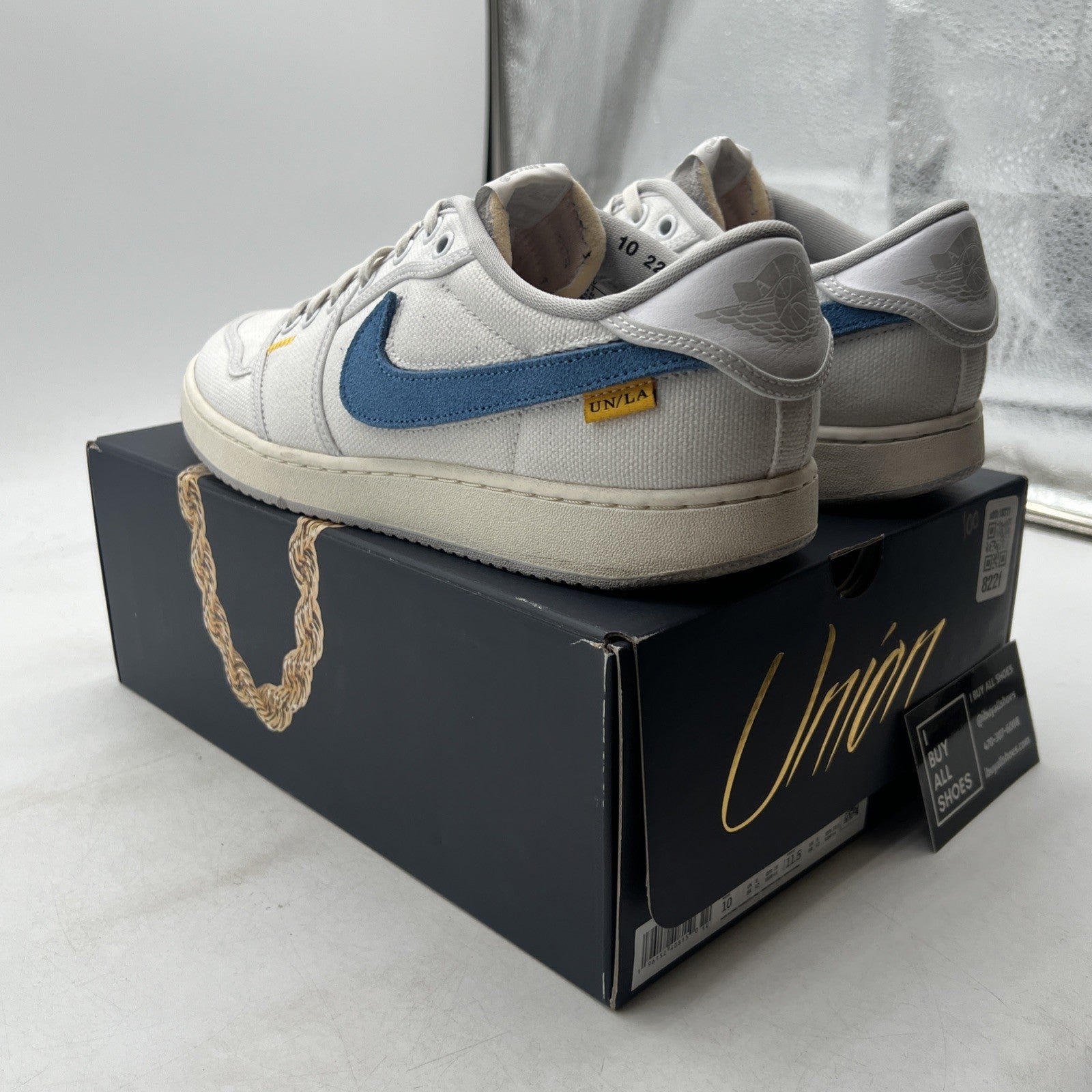 Size 10 - Air Jordan 1 Retro AJKO Low SP Union White/Neutral (D08912-101)
