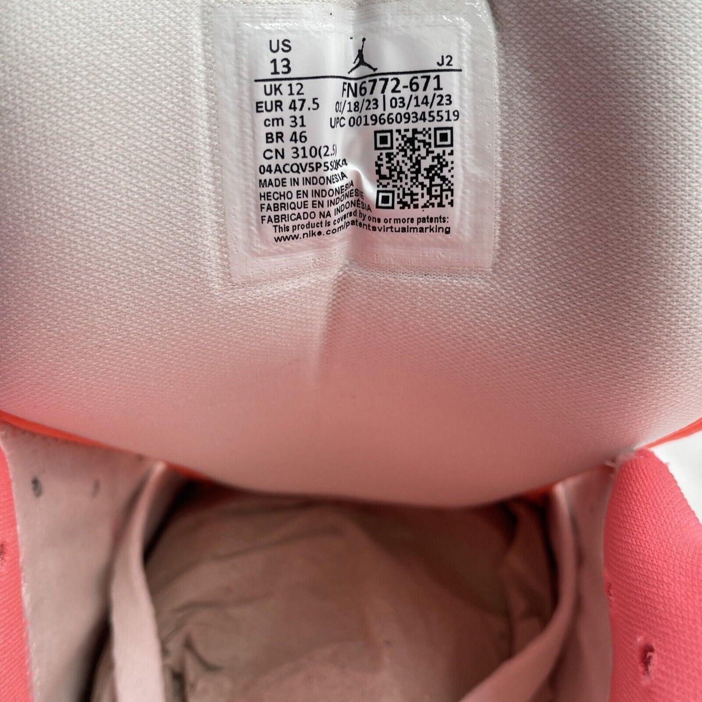 Size 13 - Air Jordan 1 SE Low Lava Glow Pink White Yellow Leather (FN6772-671)