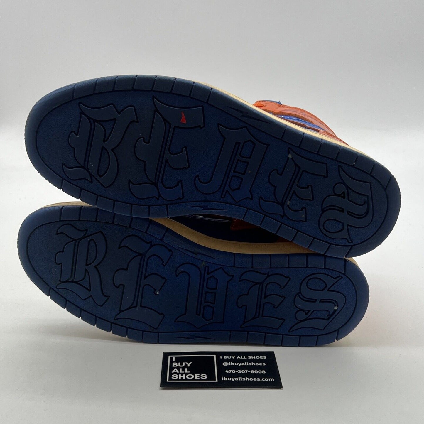 Size 8.5 - Air Kiy x Reves Paris - Blue/Orange Patent Leather (NY 2.0)