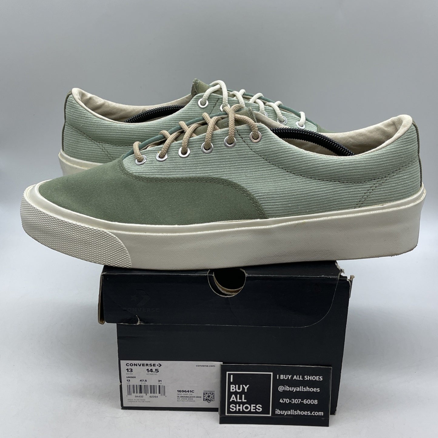 Size 13 - Converse Skid Grip Low Malachite Green (169641C)