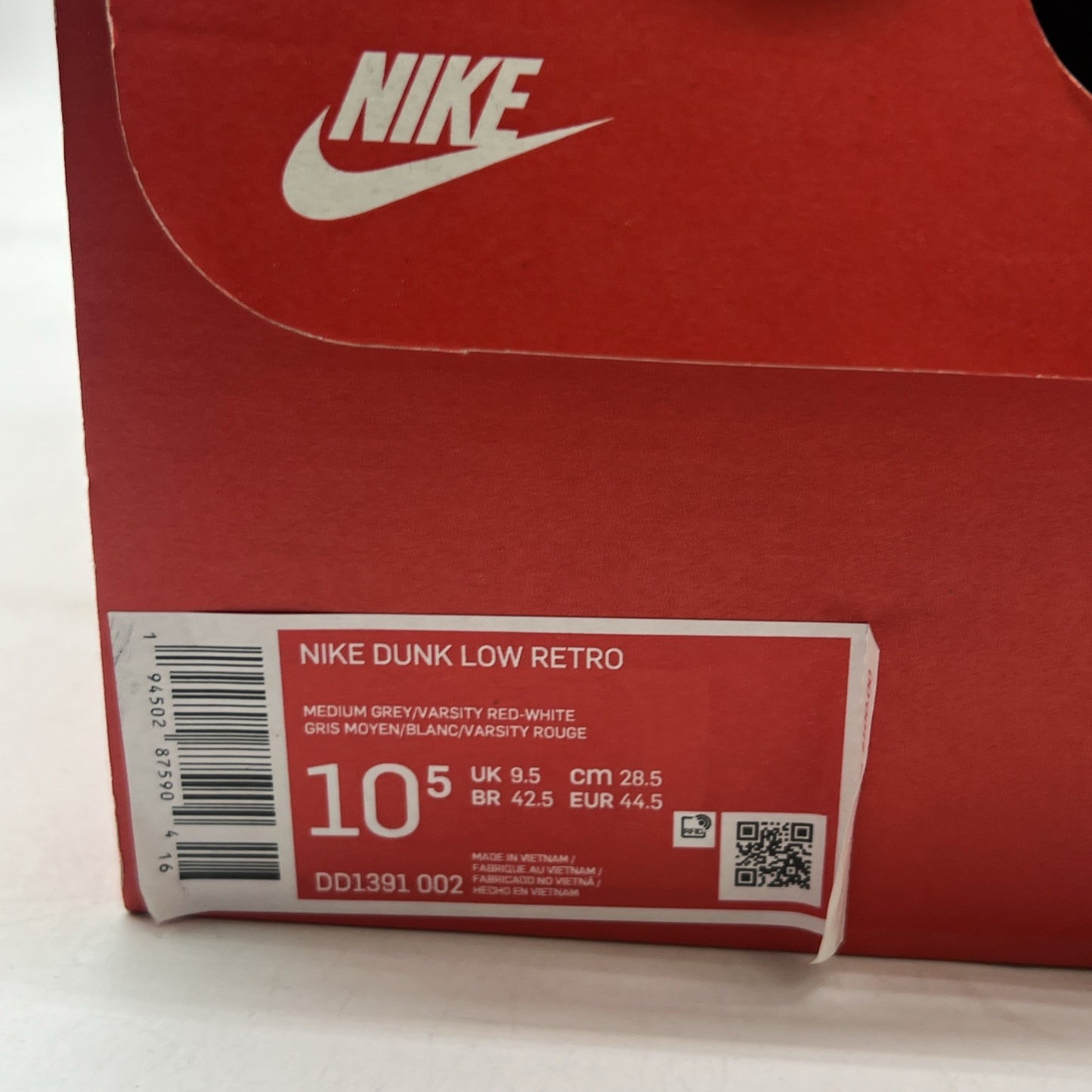 Size 10.5 - Nike Dunk Low SP UNLV 2021 (DD1391-002)