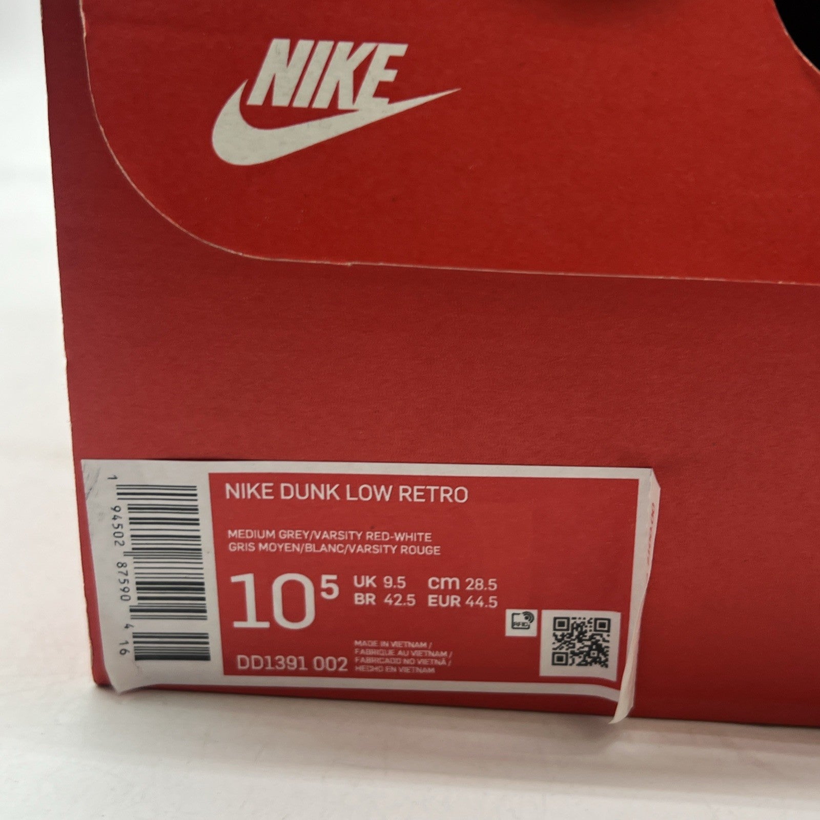 Size 10.5 - Nike Dunk Low SP UNLV 2021 (DD1391-002)