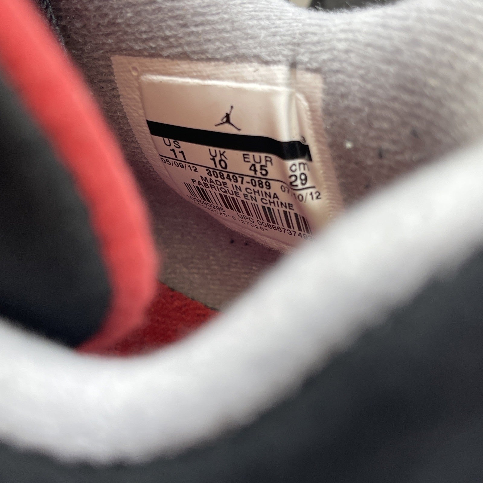 Size 11 - Jordan 4 Retro bred Black Red Suede (308497-089)