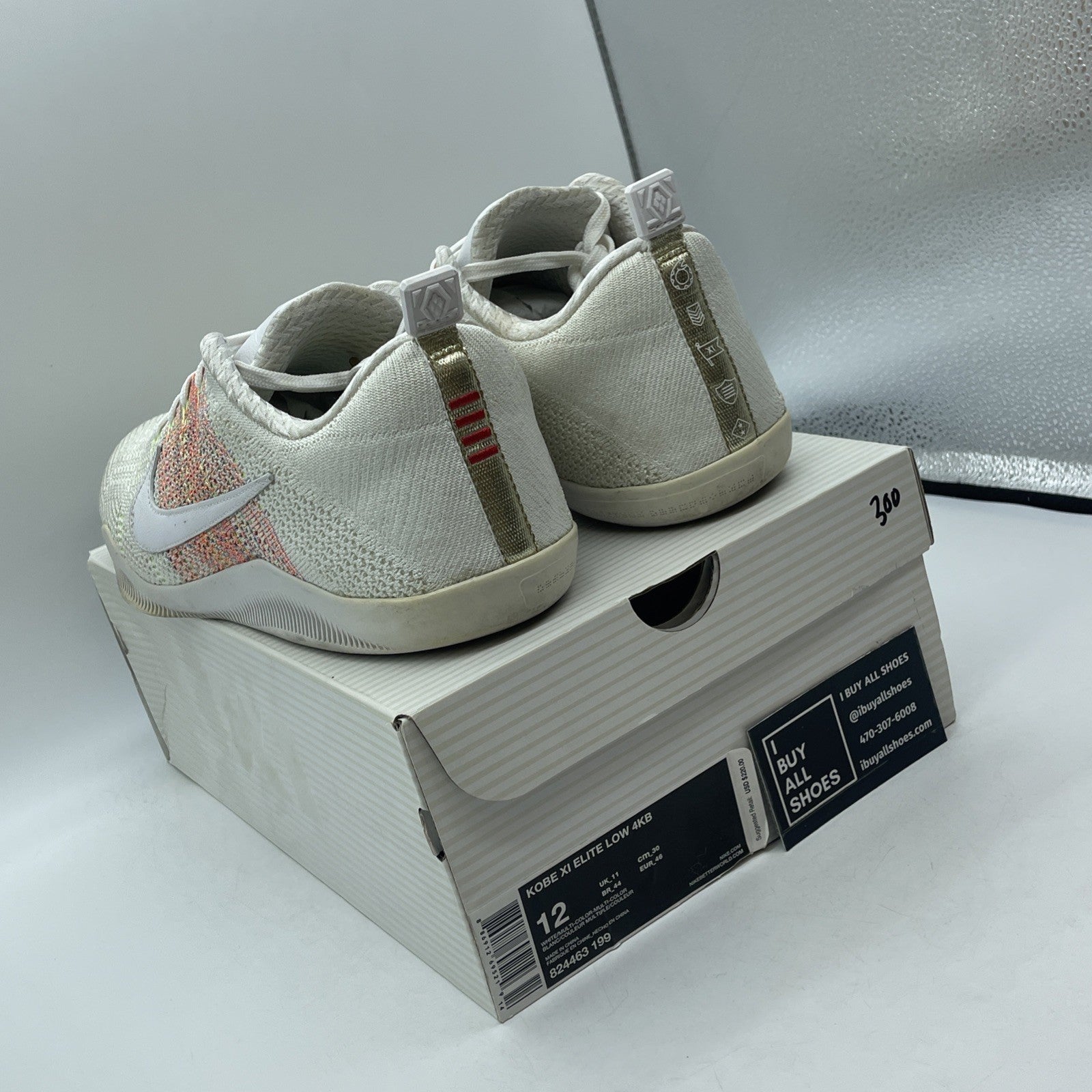 Size 12 - Nike Kobe 11 Elite 4KB Low White Horse Green Suede (824463-199)
