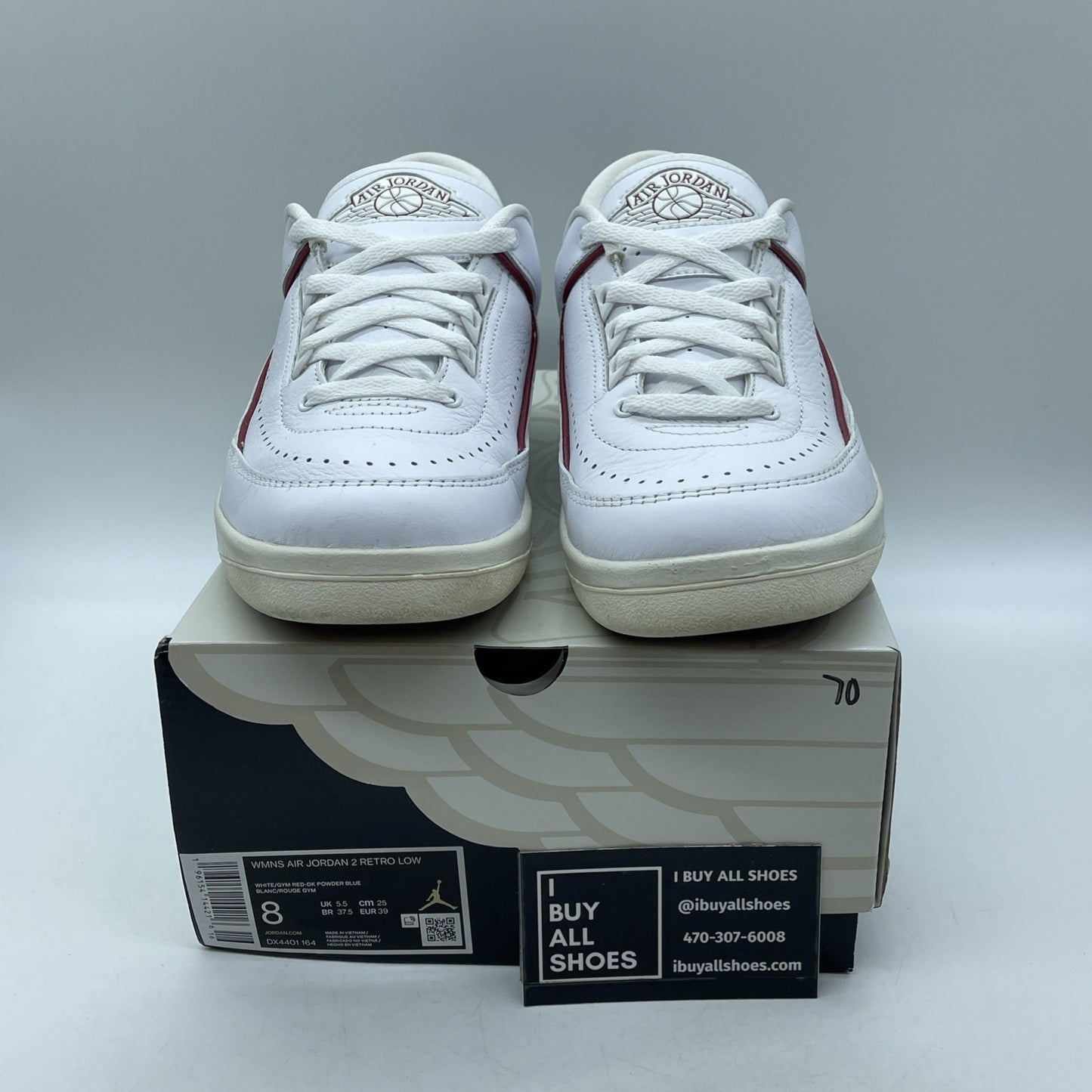 Size 8W - Air Jordan 2 Retro Low NC to Chi White Blue Leather (DX4401-164)