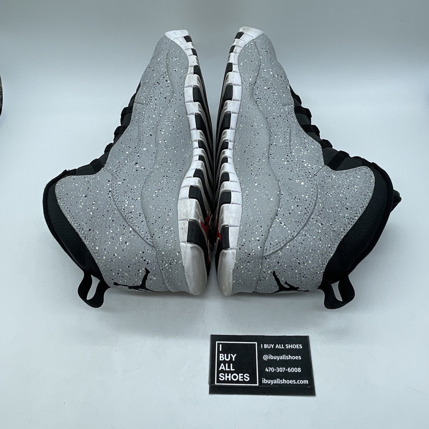 Size 13 - Air Jordan 10 Retro Cement Black Grey Leather (310805-062)