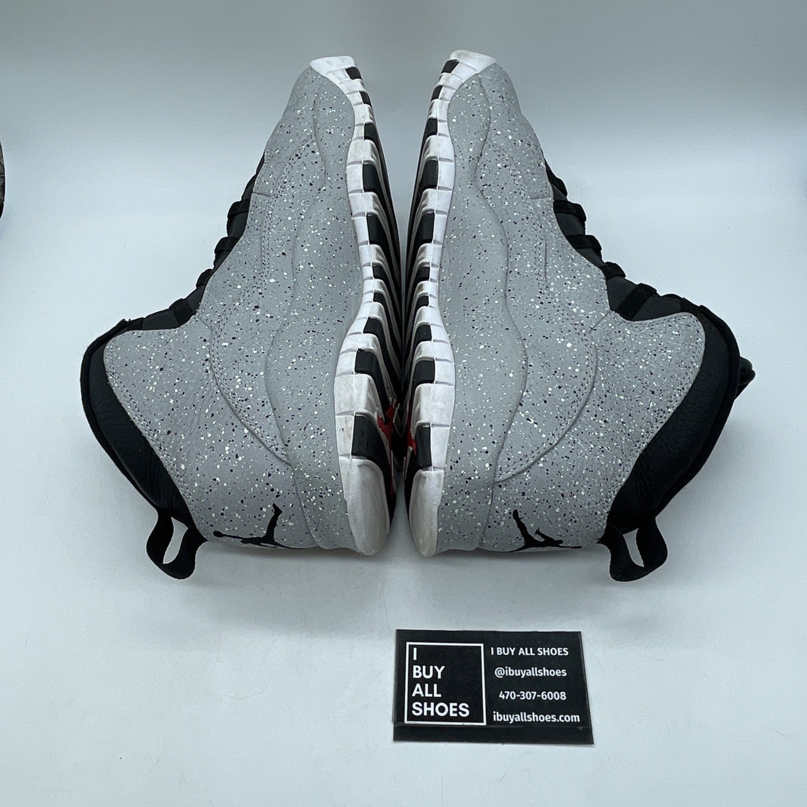 Size 13 - Air Jordan 10 Retro Cement Black Grey Leather (310805-062)
