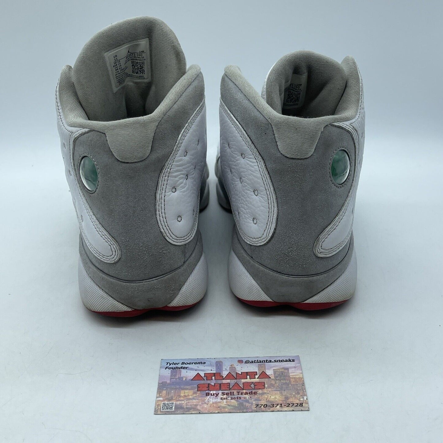 Size 11 - Air Jordan 13 Retro White Wolf Grey Suede Leather (414571-160)