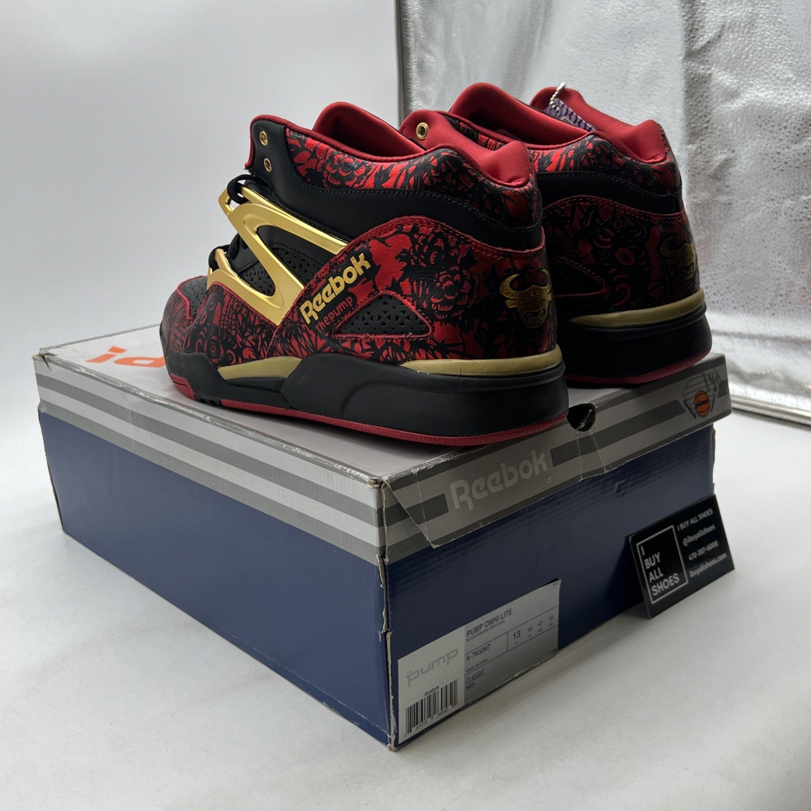 Size 13 - Reebok Pump Omni Lite Year of the Ox Edition Black (4-763267)