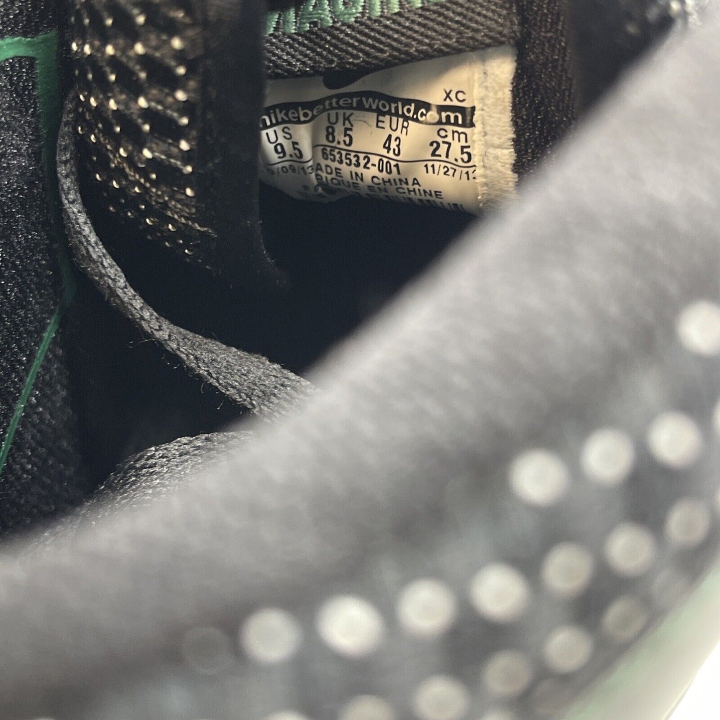Size 9.5 - Craig Stecyk x Air Jordan 1 SB Black Green Leather (653532-001)