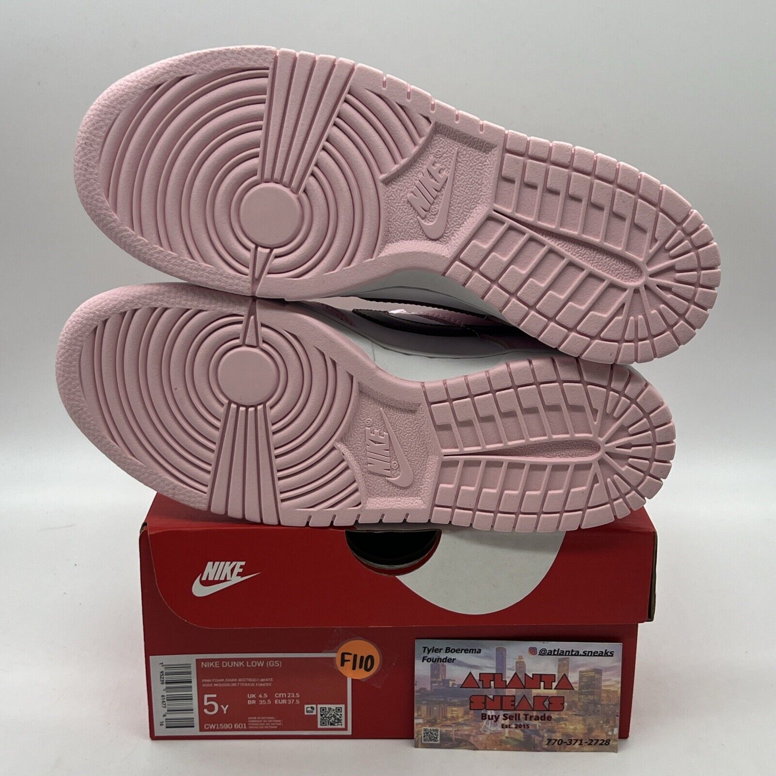 Size 5Y GS Dunk Low GS ‘Pink Foam’ Brand New Og All