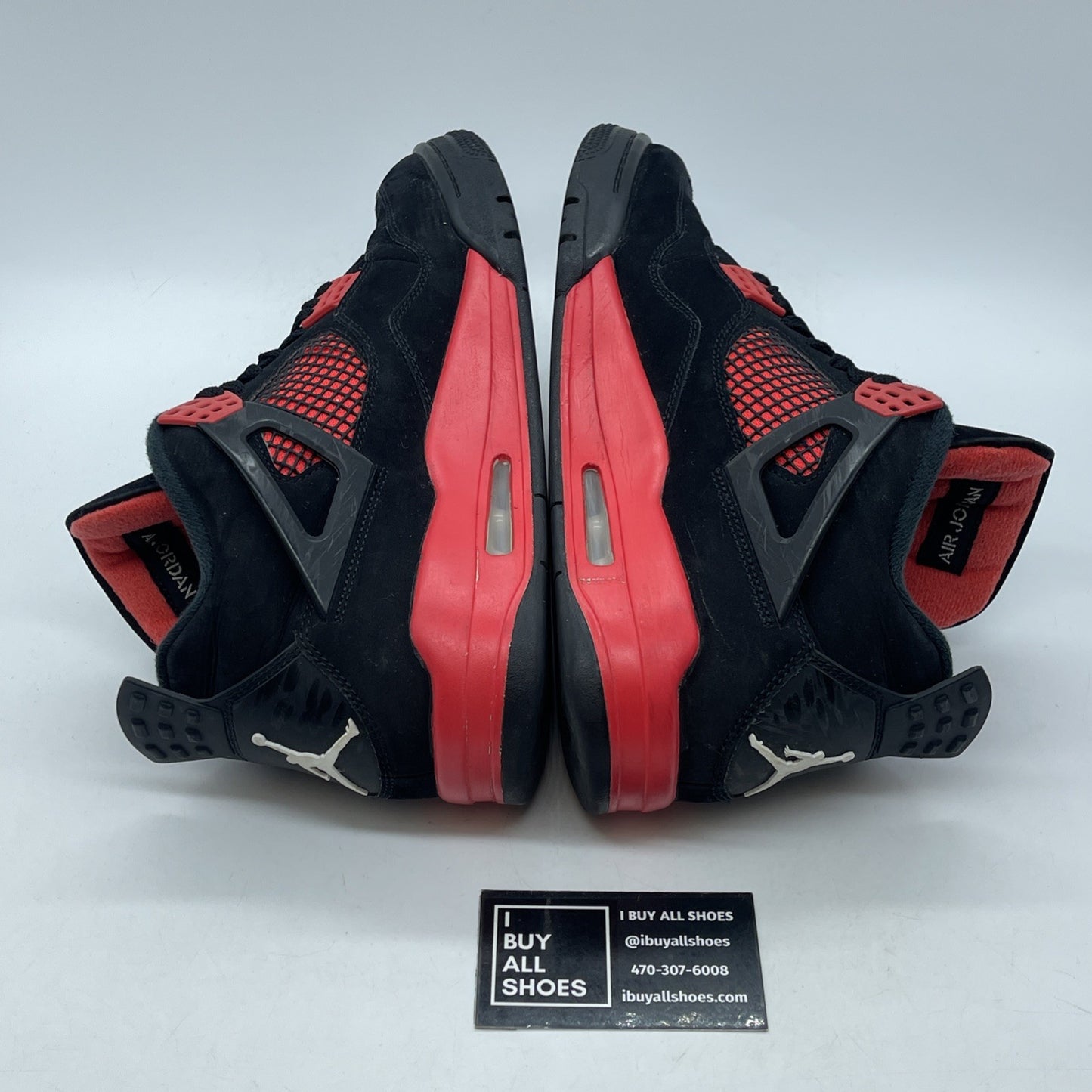 Size 10.5 - Jordan 4 Retro Mid Red Thunder Black Suede (CT8527-016)