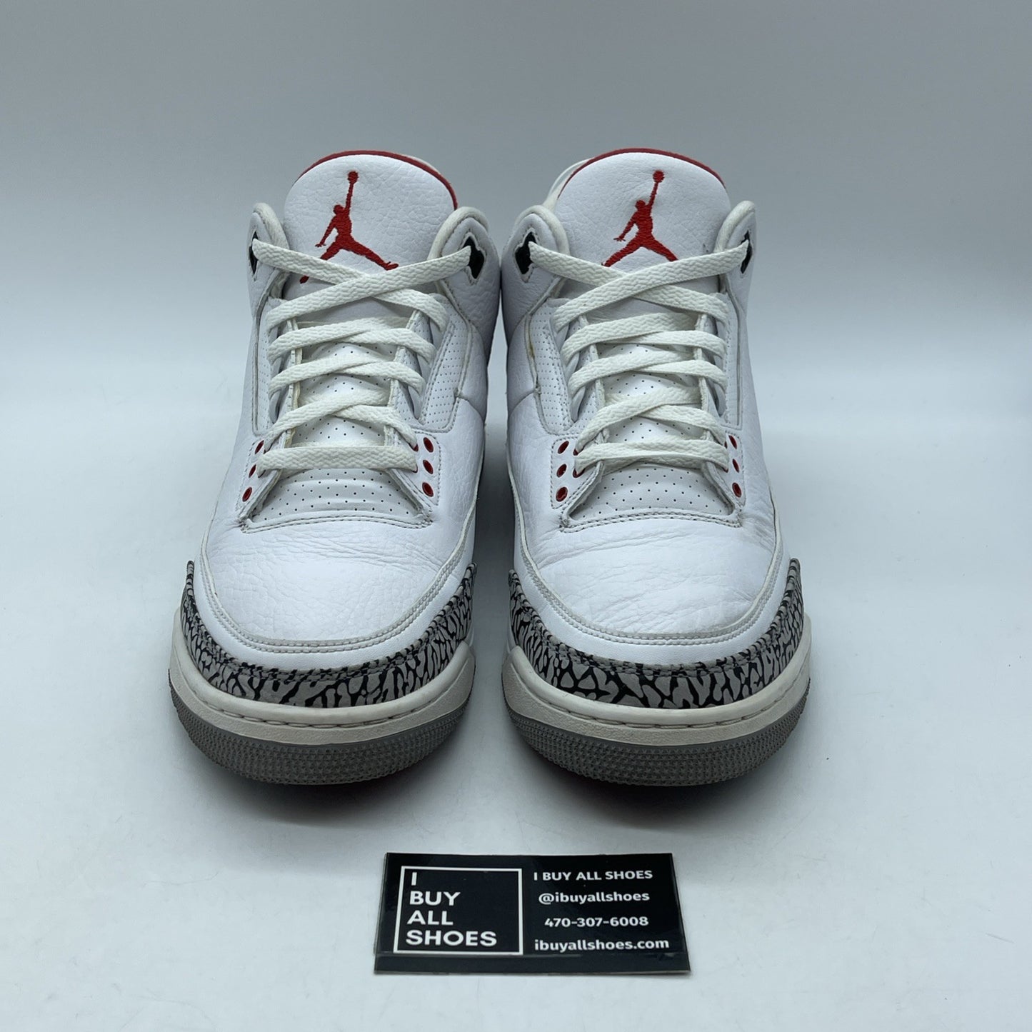 Size 12 - Jordan 3 Retro Hall of Fame 2018 White Grey Suede Leather (136064-116)