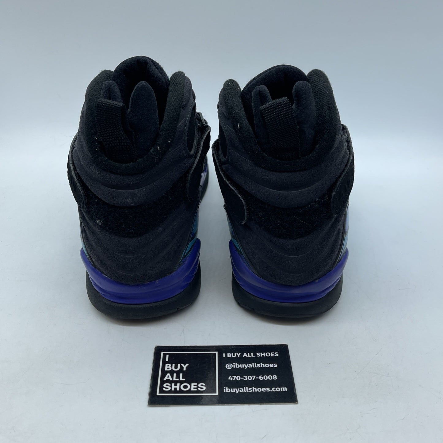 Size 9 - Air Jordan 8 Retro 2007 Aqua Black Blue Purple Suede (305381-041)