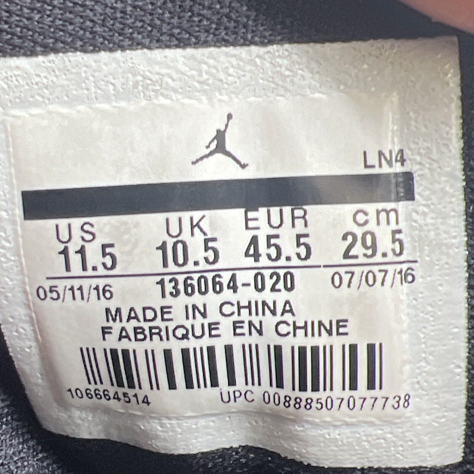 Size 11.5 - Air Jordan 3 Retro Cyber Monday Black Leather (136064-020)