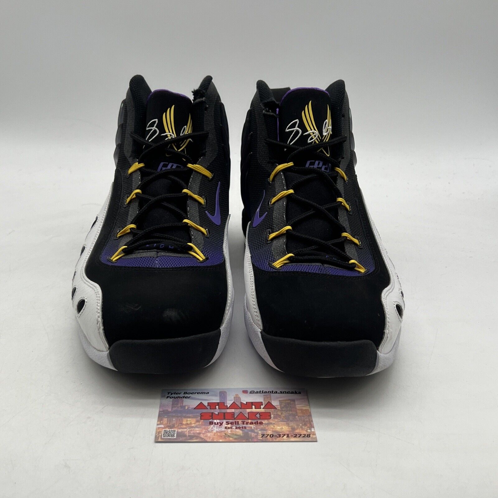 Size 11.5 - Nike Sonic Flight Black Purple Venom Black Purple (641333-001)