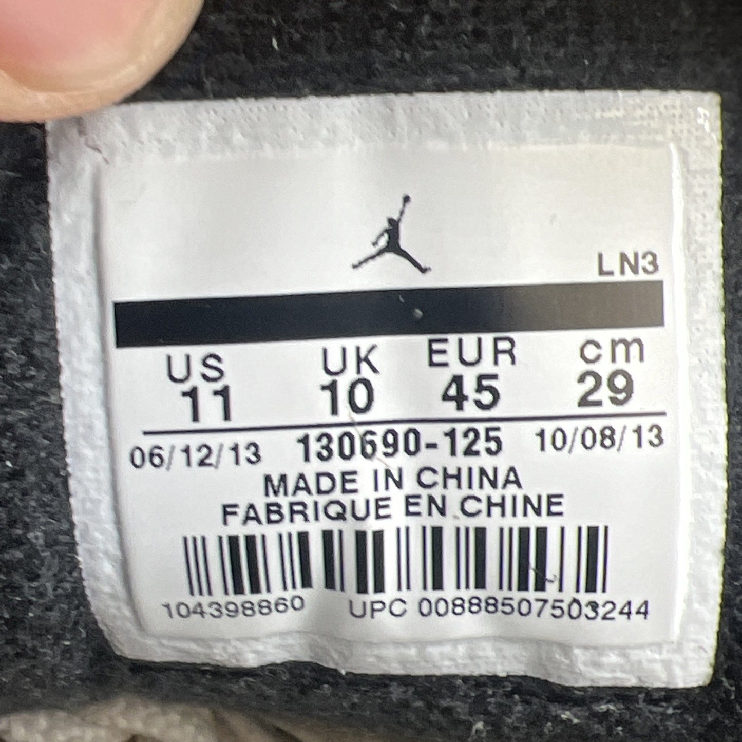 Size 11 - Air Jordan 12 Retro taxi release 2013 (130690-125)