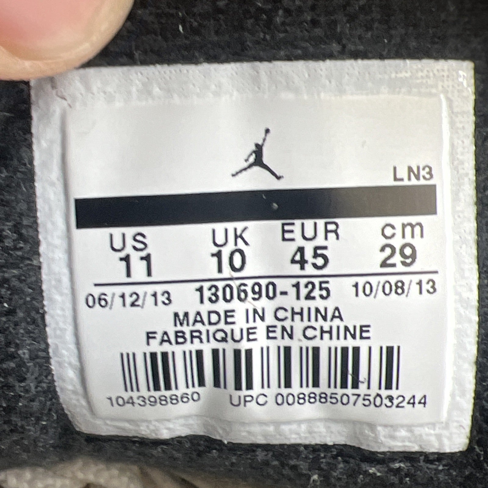 Size 11 - Air Jordan 12 Retro taxi release 2013 (130690-125)