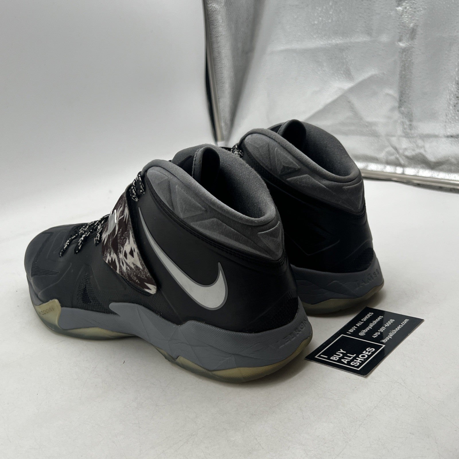 Size 14 - Nike LeBron Zoom Soldier 7 Black (609679-001)